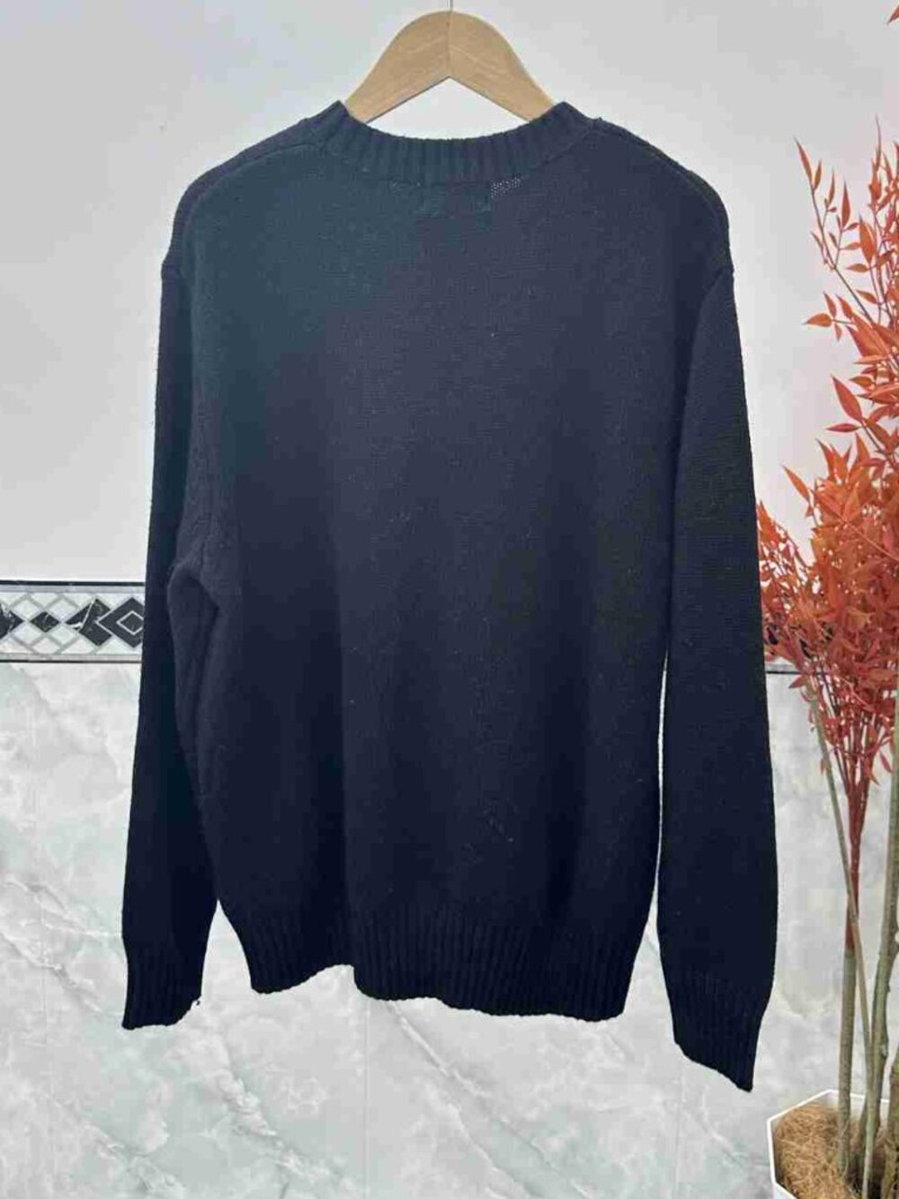 Polo Ralph Lauren Black Tuxedo Polo Bear Crewneck Sweater - Picture 7 of 7